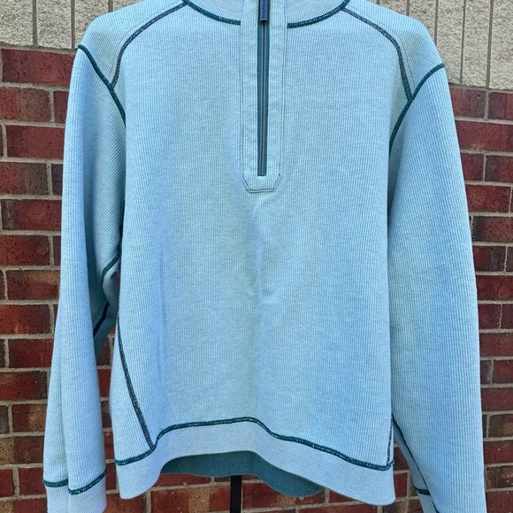 Tommy Bahama Reversible 1/4 Zip Sweatshirt Resort Vacation Lounge Beach Casual - Picture 3 of 16